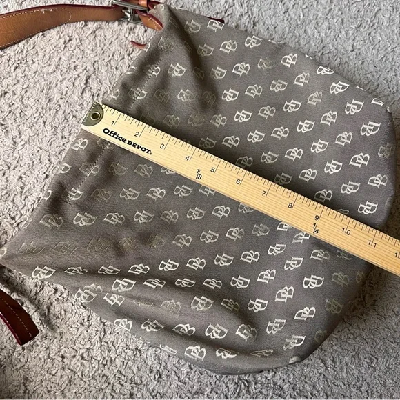 DOONEY AND BOURKE Monogram DB Canvas Shoulder Handbag Purse Bag - Picture 3 of 15